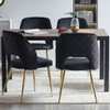 Velvet Dining Chairs With Metal Legs And Hollow Back Upholstered Dining Chairs Velvet Dining Chairs With Metal Legs And Hollow Back Upholstered Dining Chairs