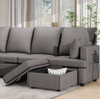 Modern Modular Sofa, 6 Seat Chenile Sectional Couch Set With 2 Pilows Included, Freely Combinable