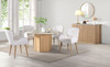 Qwin - Marble Top Round Dining Table - Natural