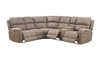 Olwen - Nubuck Power Recliner Sectional Sofa With USB Port - Mocha