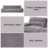 Cadenza - Corduroy Sofa - Gray