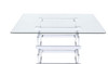 Nadie - Clear Glass Top Counter Height Table - Chrome