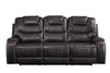 Braylon - 3 Pieces Living Room Set, Manual Recliner - Brown