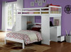 Freya - Twin Loft Bed With Storage (Not Including The Bottom Twin Bed) - White Freya - Twin Loft Bed With Storage (Not Including The Bottom Twin Bed) - White