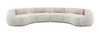 Sahara - Boucle Sectional Sofa With 3 Pillows - Beige