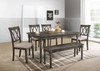Claudia II - Weathered 7 Pieces Dining Room Set - Gray Claudia II - Weathered 7 Pieces Dining Room Set - Gray