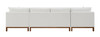 Valiant - Chenille Sectional Sofa With 4 Pillows - Ivory