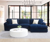 Breton - Sectional Sofa With 4 Pillows - Blue Breton - Sectional Sofa With 4 Pillows - Blue
