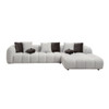 Manilla - Sectional Sofa With 8 Pillows - Ivory White