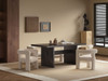 Jaramillo & Lomas - 5 Pieces Dining Room Set - Beige / Espresso Jaramillo & Lomas - 5 Pieces Dining Room Set - Beige / Espresso