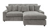 Tavia - Reversible Sectional Sofa With 6 Pillows - Gray