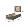 Skylar - Full Bed With LED & Storage - Dark Champagne Skylar - Full Bed With LED & Storage - Dark Champagne