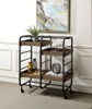 Vorrik - Serving Cart - Black / Walnut