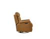 Dual Okin Motor Rocking And 240° Swivel Single Sofa Seat Recliner Chair Infinite Position, Head Rest With Power Function