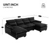 Modern U-Shaped Sectional Sofa With Waist Pillows, 6 Seat Upholstered Symmetrical Sofa Furniture, Sleeper Sofa Couch With Chaise Lounge For Living Room Modern U-Shaped Sectional Sofa With Waist Pillows, 6 Seat Upholstered Symmetrical Sofa Furniture, Sleeper Sofa Couch With Chaise Lounge For Living Room