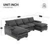 Modern U-Shaped Sectional Sofa With Waist Pillows, 6 Seat Upholstered Symmetrical Sofa Furniture, Sleeper Sofa Couch With Chaise Lounge For Living Room Modern U-Shaped Sectional Sofa With Waist Pillows, 6 Seat Upholstered Symmetrical Sofa Furniture, Sleeper Sofa Couch With Chaise Lounge For Living Room