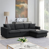 Modern Sectional Sofa, L-Shaped Couch Set With 2 Free Pillows, 4-Seat Polyester Fabric Couch Set With Convertible Ottoman For Living Room, Apartment, Office Modern Sectional Sofa, L-Shaped Couch Set With 2 Free Pillows, 4-Seat Polyester Fabric Couch Set With Convertible Ottoman For Living Room, Apartment, Office