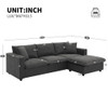 Modern Sectional Sofa, L-Shaped Couch Set With 2 Free Pillows, 4-Seat Polyester Fabric Couch Set With Convertible Ottoman For Living Room, Apartment, Office Modern Sectional Sofa, L-Shaped Couch Set With 2 Free Pillows, 4-Seat Polyester Fabric Couch Set With Convertible Ottoman For Living Room, Apartment, Office
