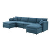 Chenille Modular Sectional Sofa, U Shaped Cloud Couch Set With Double Cushions, 6 Seat Sleeper Sofa Bed With Ottomans, Oversized Indoor Furniture For Living Room Chenille Modular Sectional Sofa, U Shaped Cloud Couch Set With Double Cushions, 6 Seat Sleeper Sofa Bed With Ottomans, Oversized Indoor Furniture For Living Room