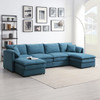 Chenille Modular Sectional Sofa, U Shaped Cloud Couch Set With Double Cushions, 6 Seat Sleeper Sofa Bed With Ottomans, Oversized Indoor Furniture For Living Room Chenille Modular Sectional Sofa, U Shaped Cloud Couch Set With Double Cushions, 6 Seat Sleeper Sofa Bed With Ottomans, Oversized Indoor Furniture For Living Room