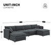 Chenille Modular Sectional Sofa, U Shaped Cloud Couch Set With Double Cushions, 6 Seat Sleeper Sofa Bed With Ottomans, Oversized Indoor Furniture For Living Room Chenille Modular Sectional Sofa, U Shaped Cloud Couch Set With Double Cushions, 6 Seat Sleeper Sofa Bed With Ottomans, Oversized Indoor Furniture For Living Room