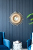 Retro DesignSunburst Metal Wall Mirror Decorative Mirror For A Bedroom Dressing Room, Hallway Or Living Space - Gold