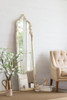 Oversized Full Length Floor Mirror, Vintage Shabby Chic Wooden Frame For Leaning, Bedroom, Living Room - White