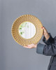 Beaded - Sunburst Mirror, Round Accent Wall Mirror For Living Room - Gold