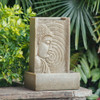 Indoor Buddha Water Fountain, Polyresin Tabletop Fountain With LED Light - Beige