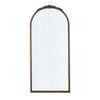Hand Carved Rose Antique Mirror Frame, Large Arch Mirror Wall Decor For Living Room, Bathroom, Entryway - Brown