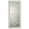 Glister - Rectangular Mirror With Distressed Frame With Decorative Window Look, Vertical Or Horizontal - Cream