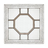 Antique Style Decorative Square Wall Mirror With Mirrored Frame, Wall Decor For Living Room Entryway, Console Lean Against Wall - Silver