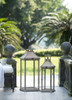 Candle Lantern Decorative, Hurricane Lantern Holder Decor For Indoor Outdoor, Home Garden Wedding - Ivory