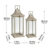 Candle Lantern Decorative, Hurricane Lantern Holder Decor For Indoor Outdoor, Home Garden Wedding - Ivory