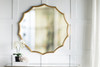 Round Sunburst Wall Mirror With, Wall Decor Mirror For Entryway Bedroom Living Room - Gold