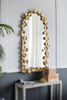 Full Length Arched Wall Mirror With en Leaf Accents Decorative Mirror For Living Room Bedroom - Gold