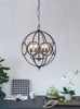 4 Light Metal Chandelier, Hanging Light Fixture With Adjustable Chain For Kitchen, Bulb Not Included - Black 4 Light Metal Chandelier, Hanging Light Fixture With Adjustable Chain For Kitchen, Bulb Not Included - Black