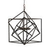 3 Light Metal Chandelier, Hanging Light Fixture With Adjustable Chain For Kitchen, Bulb Not Included - Black