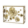 Console Table With Mirrored Glass Top, Modern Entryway Table For Living Room Foyer Entryway - Gold