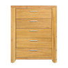 5 Drawer Dresser - Natural Wood / Brown