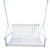 Front Porch Swing With Armrests For Outdoor Patio, Garden Yard, Backyard Or Sunroom