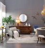 Round Wood Mirror, Wall Mounted Mirror Home Decor For Bathroom Living Room