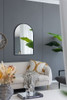 Arched Mirror With Metal Frame, Wall Mirror For Living Room Bedroom Entryway