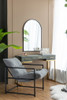 Arched Mirror With Metal Frame, Wall Mirror For Living Room Bedroom Entryway