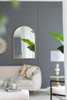 Arched Mirror With Metal Frame, Wall Mirror For Living Room Bedroom Entryway