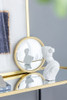 Round Mirror, Circle Mirror With Iron Frame For Living Room Bedroom Vanity Entryway Hallway