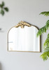 Arched Wall Mirror With Metal Frame, Wall Mirror For Living Room