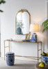Arched Wall Mirror With Metal Frame, Wall Mirror For Living Room