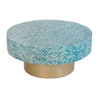 Unique Capiz Coffee Table & Pedestal Base