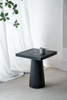 Square Side Table With Pedestal Base